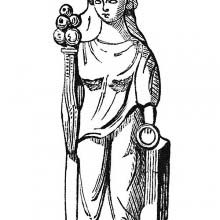 Gallo-roman statuette of Fortuna