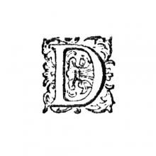 Initial letter, D