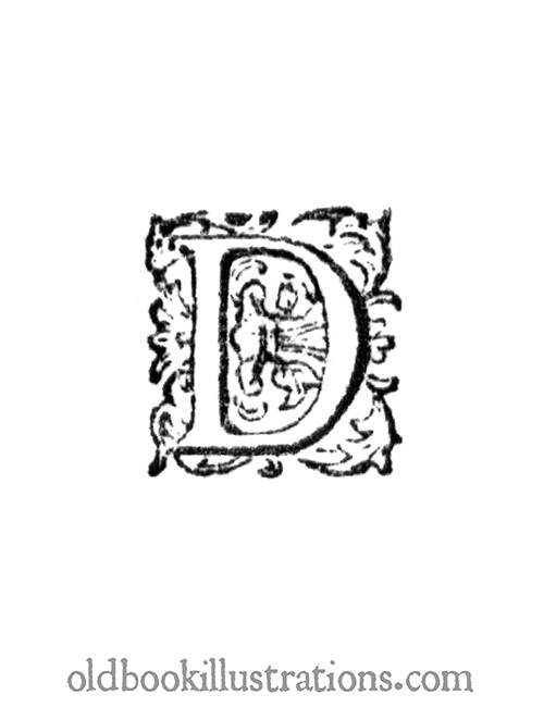 Initial letter, D