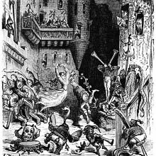 Jugglers and acrobats at the castle