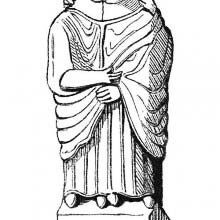 Gallo-Roman statuette of a kissing couple