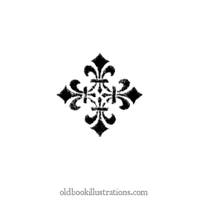 Lozenge with fleur-de-lis