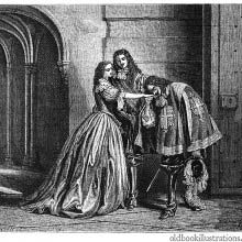 musketeer-kisMusketeer kisses a lady's hand ses-hand