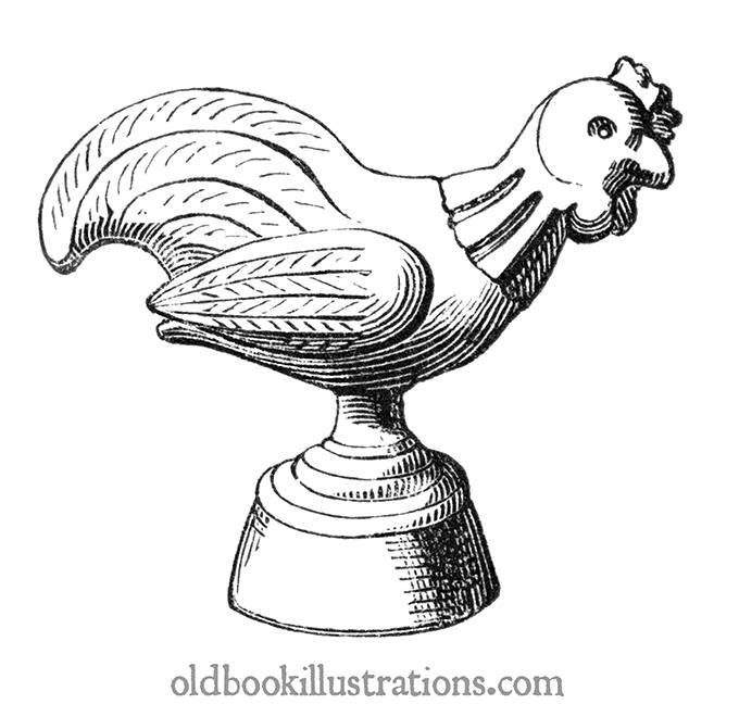Gallo-roman statuette of a rooster