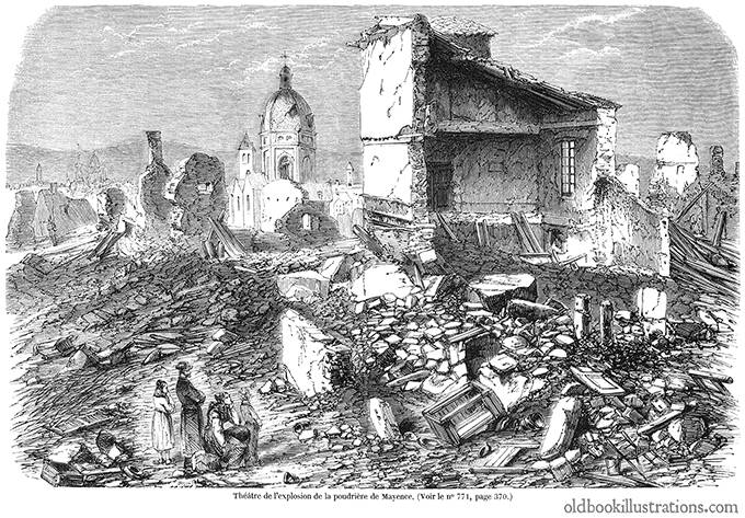 Mainz after the Explosion of a Powder Store
