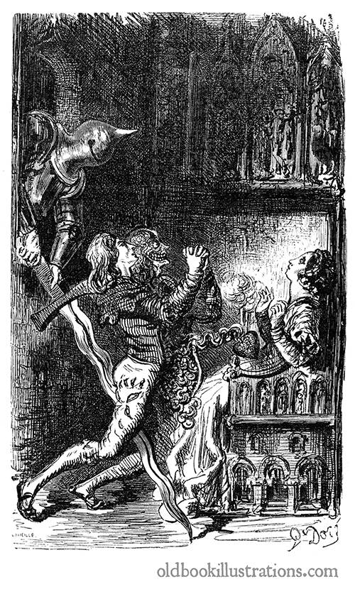 The lover split in two by the husband's sword