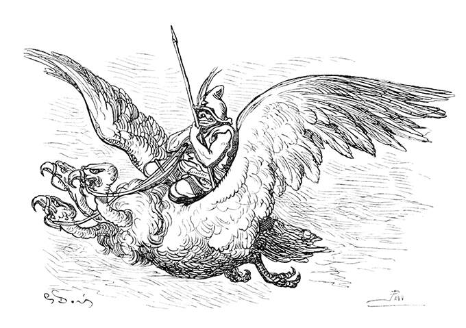 Figures Riding upon Vultures