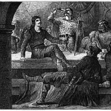 Many a wassail-bout