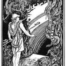 The shepherd comes to the Arch of Snakes