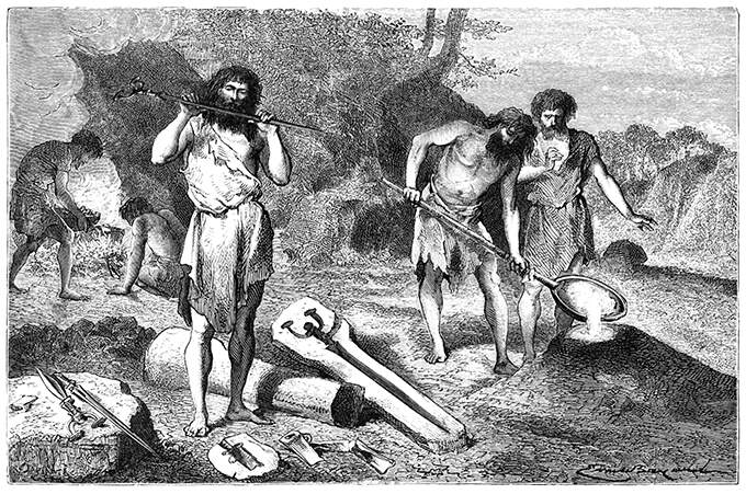 A founder's workshop during the Bronze Epoch