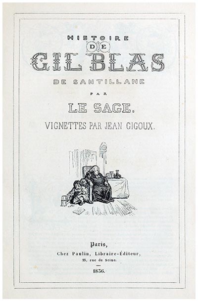 Title page of Histoire de Gil Blas de Santillane