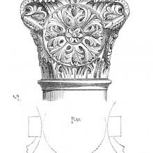 Romanesque Capital with Rosette
