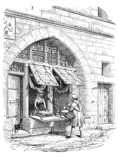 A shop in Paris between the twelfth and fourteenth century