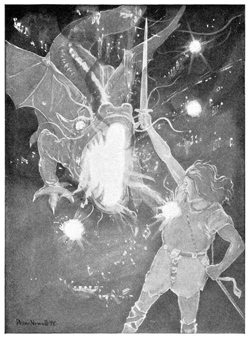 the balls of fire which the dragon breathed out