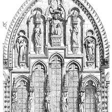 Gable of the western facade of Vézelay Basilica