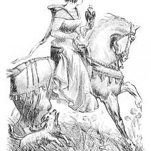 Lady with sparrowhawk