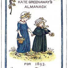 Cover for Kate Greenaway's almanac for 1893