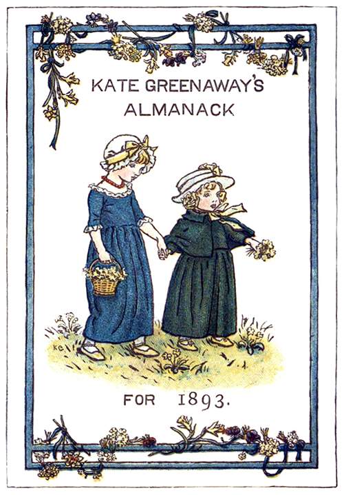 Cover for Kate Greenaway's almanac for 1893