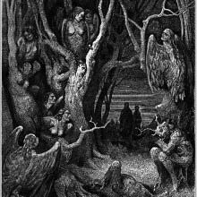 Here the brute harpies make their nest