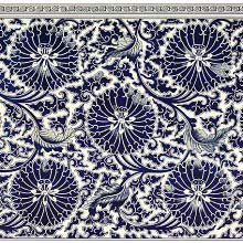 Floral design from a blue-and-white china cistern