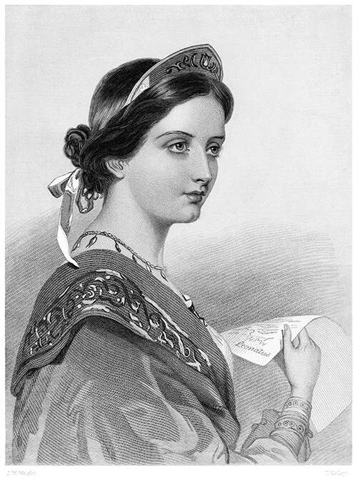 Portrait of Imogen, a character from the play Cymbeline