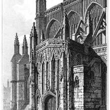 View of the south porch of St. Mary Redcliffe, Bristol