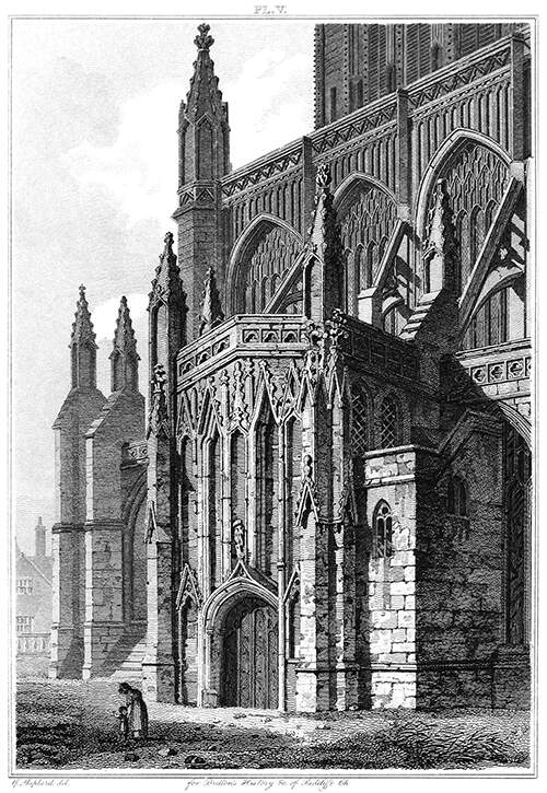 View of the south porch of St. Mary Redcliffe, Bristol