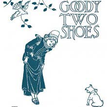 End paper pasted to the inside cover of Goody-Two-Shoes
