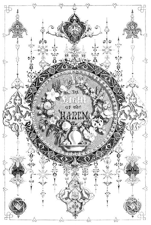 Ornamented title page to the story The Light of the Harem