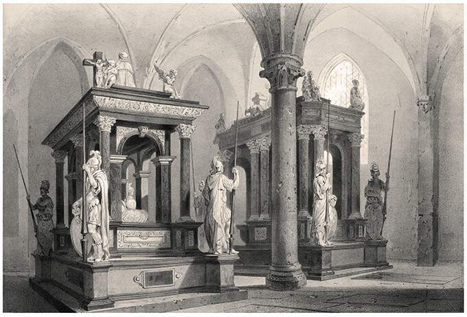 Tombs of Christian III and Frederick II of Denmark in Roskilde Cathedral