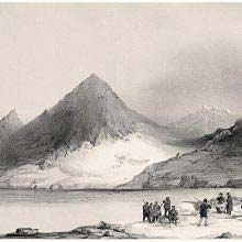 View of rocky peaks at Spitsbergen as seen from Magdalena Bay