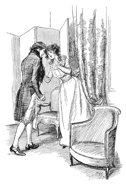 A man and a woman are getting together, giving a sense of intimacy and eagerness