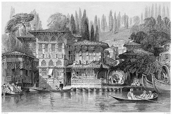 View of an opulent and elaborate house on the Bosphorus shore