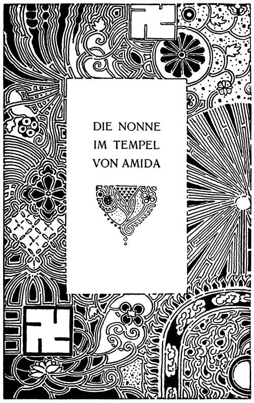 Title for the story The Nun of the Temple of Amida showing Art Nouveau decoration