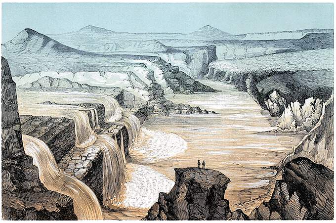 View of the Grand Falls on the Little Colorado River, Arizona