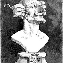 Imaginary bust of Baron Munchausen whimsically attributed to Antonio Canova