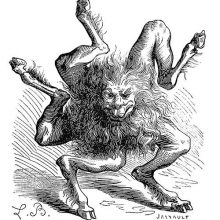 Depiction of Buer, a second-class demon and president of hell who teaches philosophy and logic