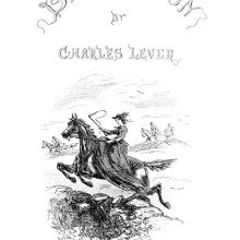 Illustrated half-title showing a woman riding a horse sidesaddle about to jump over a low wall