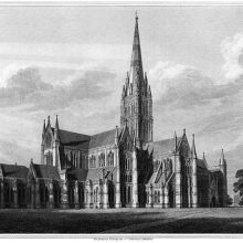 View of Salisbury Cathedral as seen from the North-East