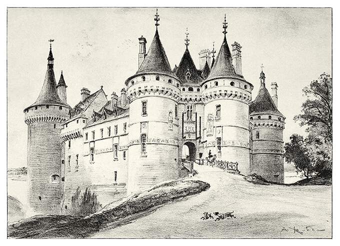 View of the Château de Chaumont, a castle located in the Loire Valley