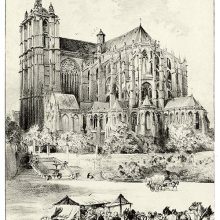 View of Le Mans Cathedral as seen from the southeast.