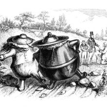 As an earthen and an iron pot walk abreast on a road, the iron pot elbows the earthen pot aside
