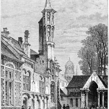 Interior view of the archery of the St. Sebastian’s Archers Guild with its distinctive turret