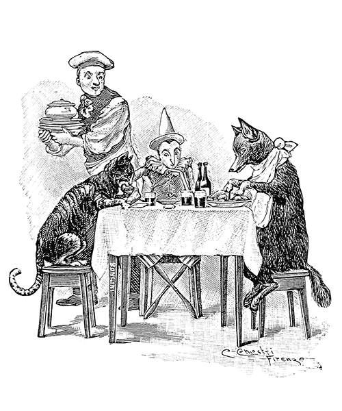 Image result for fox in pinocchio original