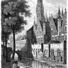 The former manor of Brugse Vrije as seen from the banks of the Groenerei (Green canal)