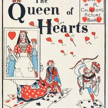 Cover to The Queen of Hearts showing the Queen the Knave of Diamonds shooting arrows