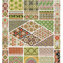 Color plate showing a variety of Byzantine ornaments From Ravenna, Venice, Rome, etc.