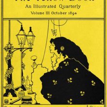 Front cover of the third issue of the Yellow Book showing a woman at her dressing table