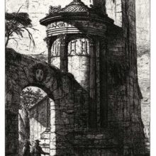 View of the Choragic Monument of Lysicrates as it stood when still part of a Capuchin monastery