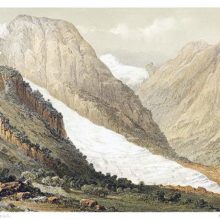 View from the side of the Supphellebreen, a glacier in Sogn og Fjordane county, Norway